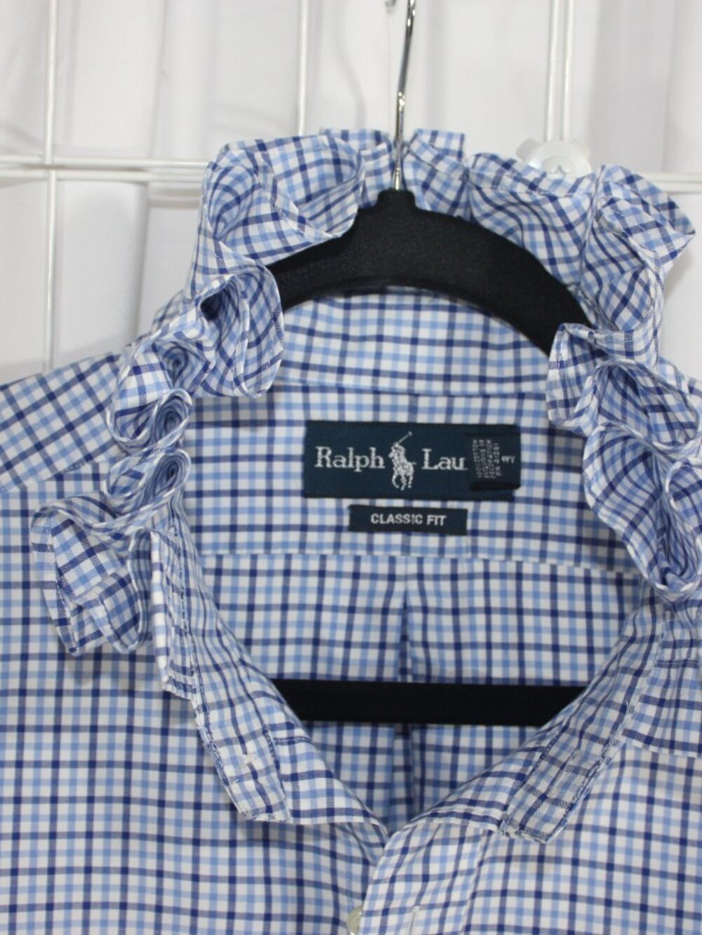 Ralph Lauren Ruffle Collar Shirt - Picture 4 of 7
